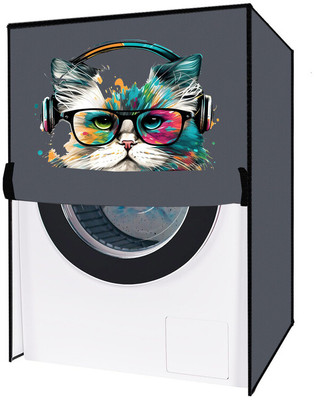 Delideal Front Loading Washing Machine  Cover(Width: 64 cm, Grey)