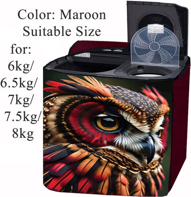 Declooms Semi-Automatic Washing Machine  Cover(Width: 84 cm, Maroon)