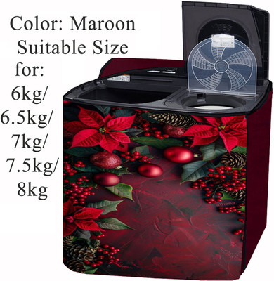 Declooms Semi-Automatic Washing Machine  Cover(Width: 84 cm, Red)