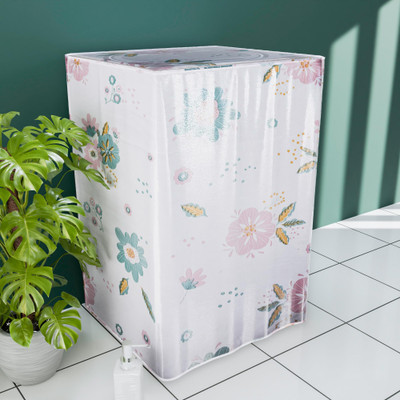 KUBER INDUSTRIES Top Loading Washing Machine  Cover(Width: 63 cm, White & Pink)