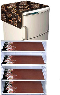 BRANOSD Refrigerator  Cover(Width: 55 cm, Black)