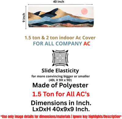 TANMATIC Air Conditioner  Cover(Width: 22.86 cm, Mountain)
