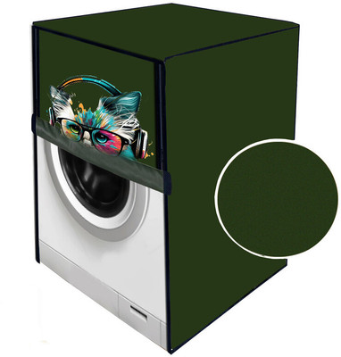 JM Homefurnishings Front Loading Washing Machine  Cover(Width: 54 cm, Green)