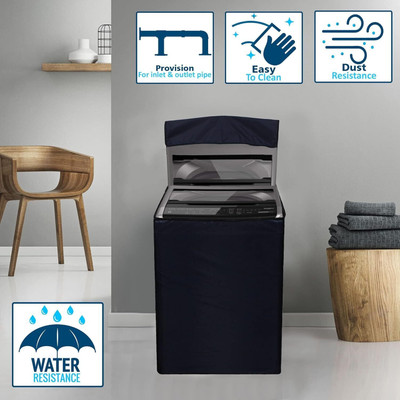 Aamaya Store Top Loading Washing Machine  Cover(Width: 56 cm, Navy Blue)
