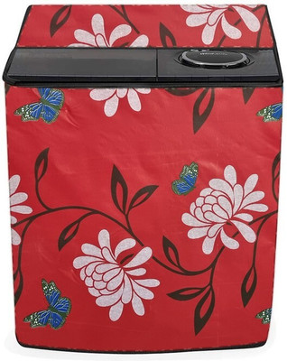 SAVEIT Semi-Automatic Washing Machine  Cover(Width: 82 cm, Red, White)