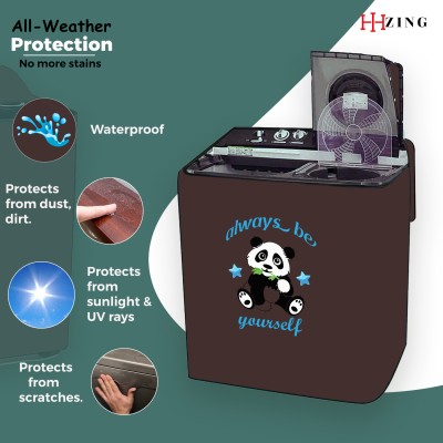 Hizing Semi-Automatic Washing Machine  Cover(Width: 75 cm, Brown)