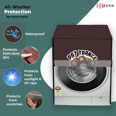 Hizing Front Loading Washing Machine  Cover(Width: 67 cm, Brown, Multicolor)