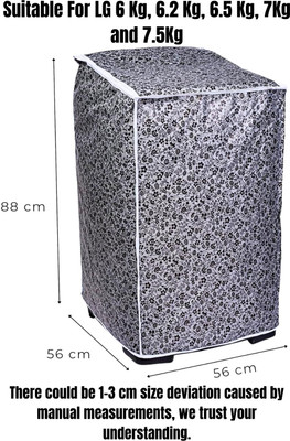 KingMatters Top Loading Washing Machine  Cover(Width: 56 cm, Black&Grey)