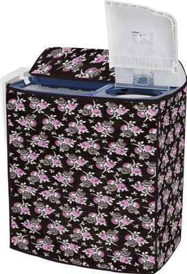 Star Weaves Semi-Automatic Washing Machine  Cover(Width: 80 cm, Black)