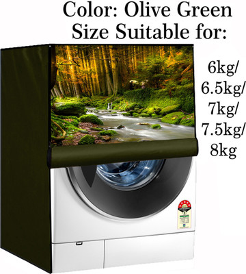 Declooms Front Loading Washing Machine  Cover(Width: 61 cm, Green)
