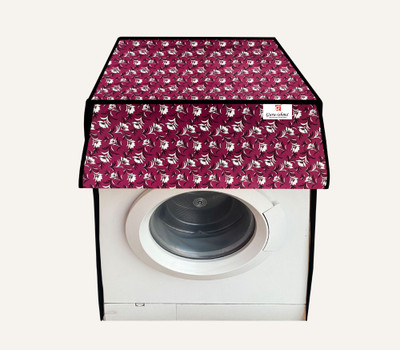 GURU-ISHMA Front Loading Washing Machine  Cover(Width: 60.96 cm, Pink, white)