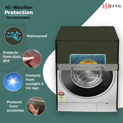 Hizing Front Loading Washing Machine  Cover(Width: 67 cm, Green, Blue)