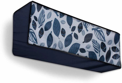 MW PRINTS Air Conditioner  Cover(Width: 111.8 cm, Blue, Grey)