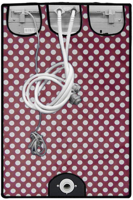 Nitasha Front Loading Washing Machine  Cover(Width: 64 cm, White, Pink)