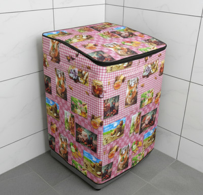 Keoti Top Loading Washing Machine  Cover(Width: 61 cm, Pink, Brown)