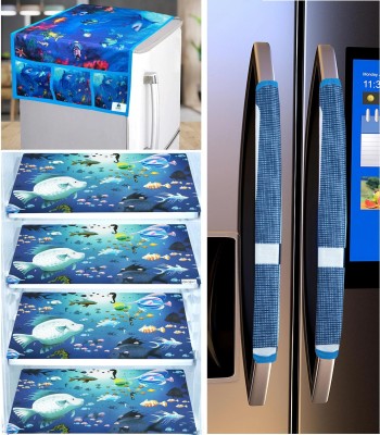 GRISHA Refrigerator  Cover(Width: 53 cm, Blue)