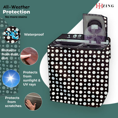 Hizing Semi-Automatic Washing Machine  Cover(Width: 91 cm, Black)