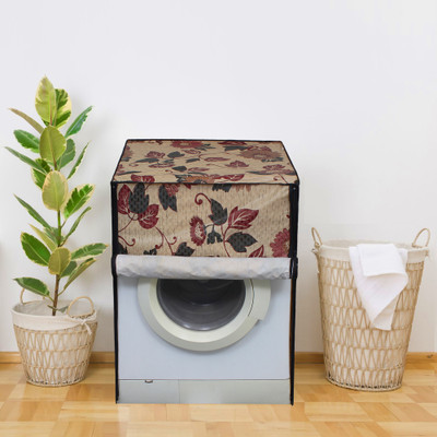 Glassiano Front Loading Washing Machine  Cover(Width: 60.96 cm, Red, Black)