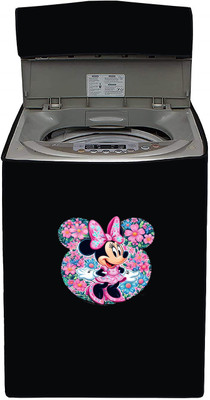 SO HOMEFURNISHING Top Loading Washing Machine  Cover(Width: 66.4 cm, Black)