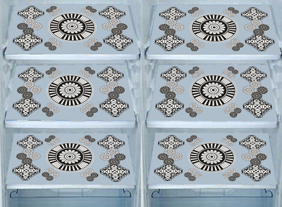 Dakshya Industries Fridge Mat(Width: 29 cm, Transparent, Black)