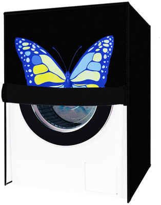Delideal Front Loading Washing Machine  Cover(Width: 56 cm, Black)