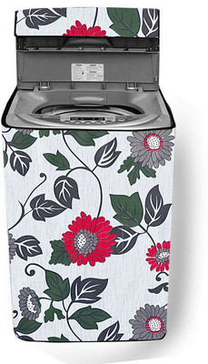 SAVEIT Top Loading Washing Machine  Cover(Width: 98 cm, White, Red)