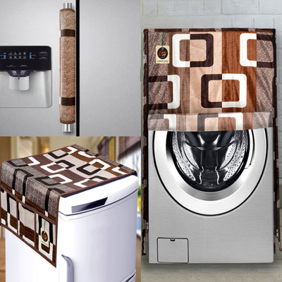 Comfort House Front Loading Washing Machine  Cover(Width: 58.42 cm, Brown)