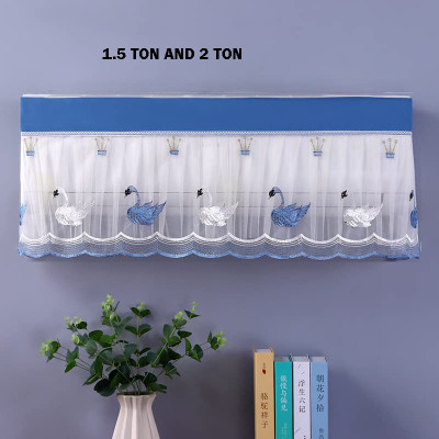 Mahant Handwork Air Conditioner  Cover(Width: 97 cm, SKY BLUE)