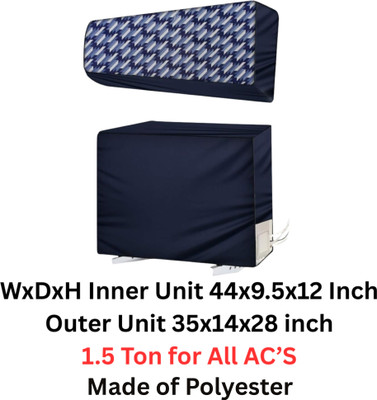 Triupati matter Air Conditioner  Cover(Width: 111 cm, Blue::Black)