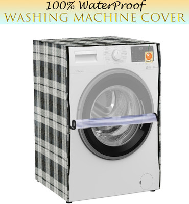 Kanushi Industries Front Loading Washing Machine  Cover(Width: 58 cm, black, white, Trasparent)