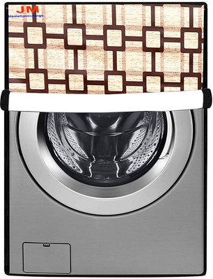 JM Homefurnishings Front Loading Washing Machine  Cover(Width: 63 cm, Yellow, Black)
