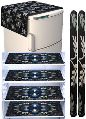 Crosmo Refrigerator  Cover(Width: 64 cm, Black, Grey, White)