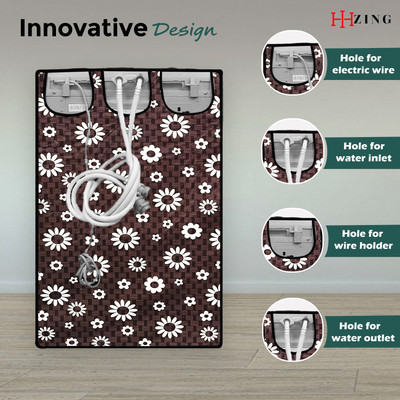 Hizing Top Loading Washing Machine  Cover(Width: 70 cm, Black)