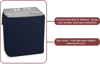 ZITIN Semi-Automatic Washing Machine  Cover(Width: 84 cm, NEAVY BLUE)
