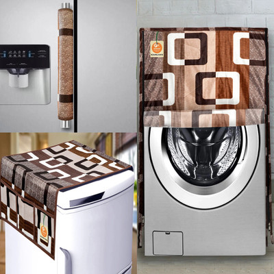 Kanushi Industries Front Loading Washing Machine  Cover(Width: 58.42 cm, Brown)