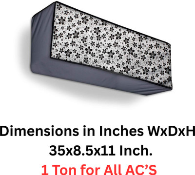 Amarud Air Conditioner  Cover(Width: 88 cm, Grey, Clear)