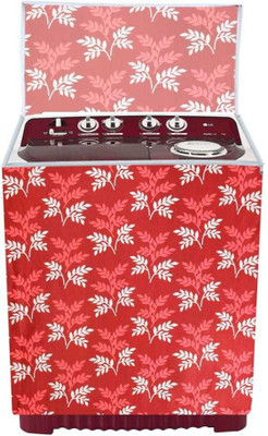 Woah Semi-Automatic Washing Machine  Cover(Width: 72 cm, Red Leaf)