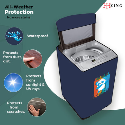 Hizing Top Loading Washing Machine  Cover(Width: 58 cm, Blue, White)