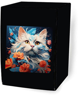 Delideal Front Loading Washing Machine  Cover(Width: 51 cm, Black)