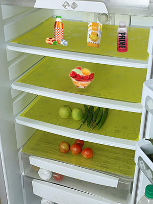 KUBER INDUSTRIES Fridge Mat(Width: 48 cm, Yellow)