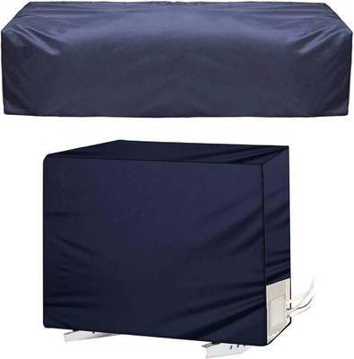 Aamaya Store Air Conditioner  Cover(Width: 25 cm, Blue)
