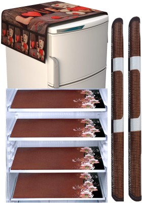 XMBUG Refrigerator  Cover(Width: 95 cm, Brown)