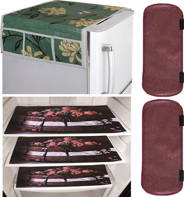 KUBER INDUSTRIES Refrigerator  Cover(Width: 56 cm, Green)