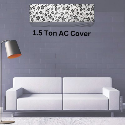 Anush Marino Air Conditioner  Cover(Width: 112 cm, Grey Black Flower)