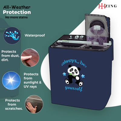 Hizing Semi-Automatic Washing Machine  Cover(Width: 86 cm, Blue)
