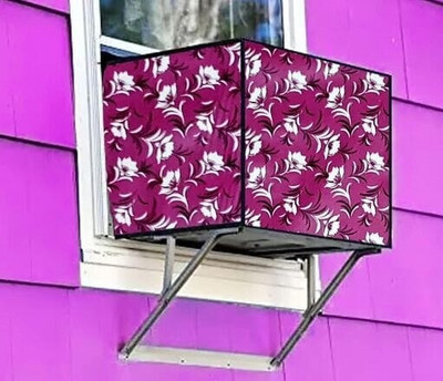 Shri shyam ji Air Conditioner  Cover(Width: 50.5 cm, Maroon)