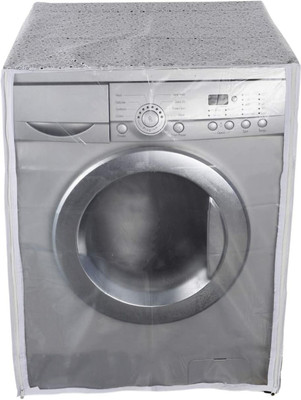 Shivkari Front Loading Washing Machine  Cover(Width: 63 cm, Grey & White)