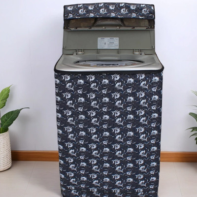 SANRAKSSHAN Top Loading Washing Machine  Cover(Width: 58.42 cm, White, Grey)