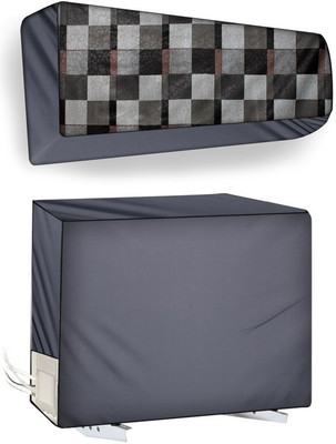 The Furnishing Tree Air Conditioner  Cover(Width: 114.3 cm, Set of 2 Ton Split AC Cover)