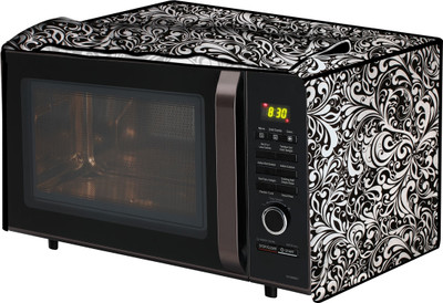 The Furnishing Tree Microwave Oven  Cover(Width: 54 cm, Floral pattern Black)